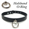 Bild 1 von Halsband in Leder mit großem O-Ring 20mm (Echtlederhalsband), rudimentäre Qualität, 2.Wahl