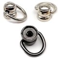 Bild 2 von O-Ringe und D-Ringe im Halter, als Zubehör für Hals- und Armbänder  / (Auswahl) D-Ring 15mm >> Schwarz