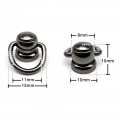 Bild 3 von O-Ringe und D-Ringe im Halter, als Zubehör für Hals- und Armbänder  / (Auswahl) D-Ring 15mm >> Schwarz