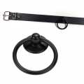 Bild 2 von Halsband in Leder mit Giant O-Ring 35mm - Schwarz (Echtlederhalsband)