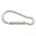 Bild 1 von Karabiner, kleiner Karabinerhaken 46mm (Schnapper, Taschenkarabiner)  / (Farbe) silber